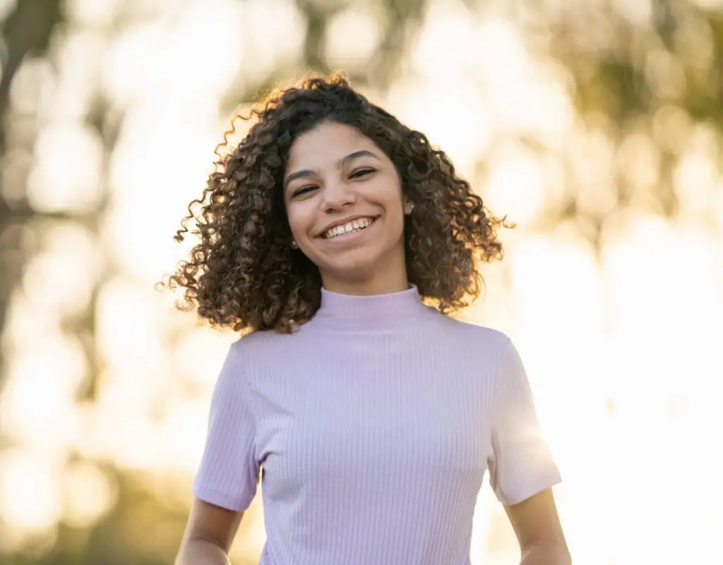 Teenager girl, Smiling, Sunset, Summer, Nature